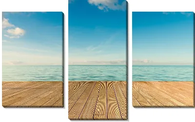 Модульная картина Вид на море с пирса