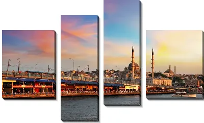 Модульная картина Закат в Стамбуле