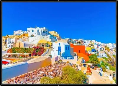 Картина Деревня в Санторини