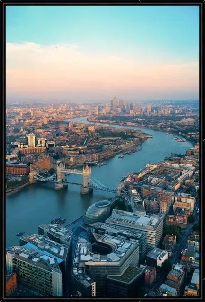 Картина Панорамный вид Лондона и реки Темзы