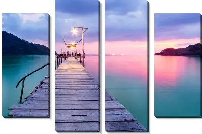 Модульная картина Мостик в море №2