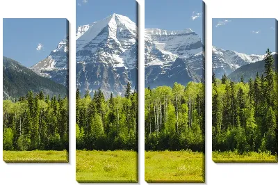Модульная картина Горы и деревья
