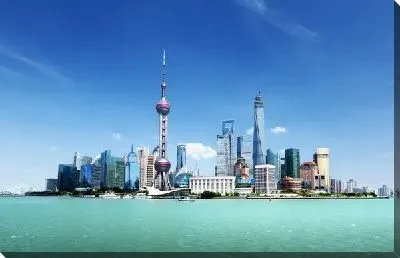 Шанхай через реку Хуанпу от Бунда.