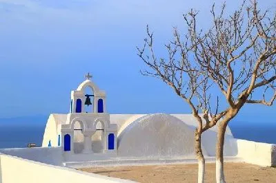Плакат Колокольня на берегу моря