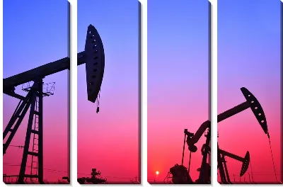 Модульная картина Нефтяные месторождения в Китае