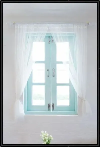 Картина Окно с зановесками