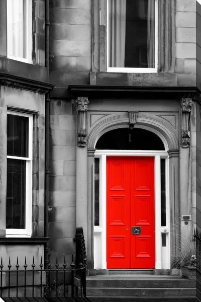 Постер Красная дверь в дом