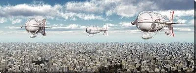 Постер Дирижабли над мегополисом