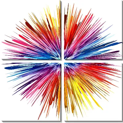 Модульная картина Радужная клякса