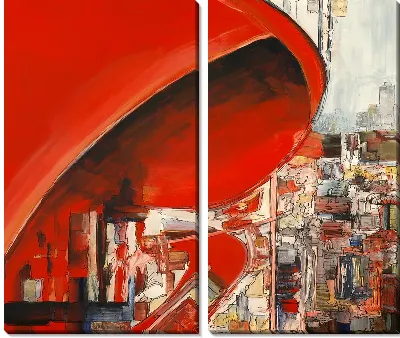 Модульная картина Абстрактный городской пейзаж