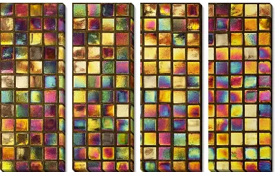 Модульная картина Цветная мозаика