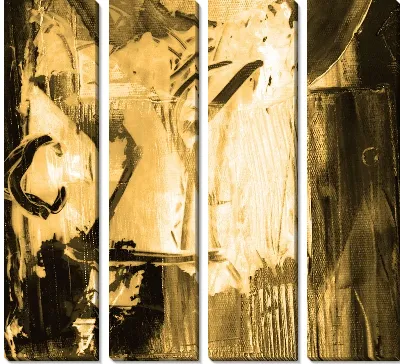 Модульная картина Абстракция в коричневых тонах