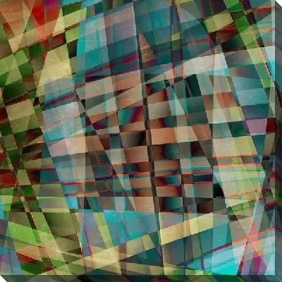 Картина маслом Абстракция клетчатая