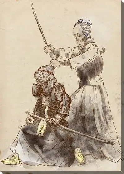 Картина маслом Японское боевое искусство