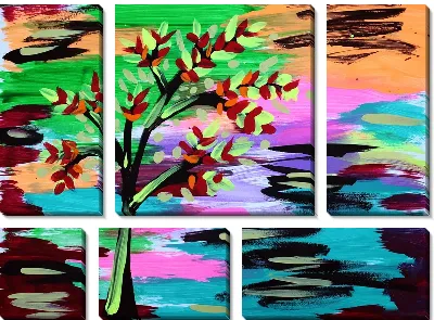 Модульная картина Дерево  №5