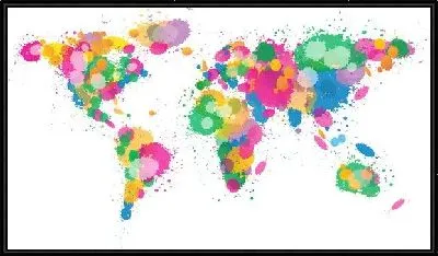 Картина Карта мира в красках