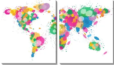 Карта мира в красках