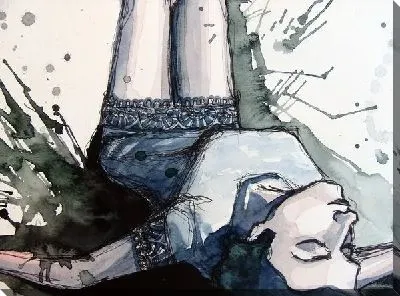 Картина маслом Девушка лежащая на спине