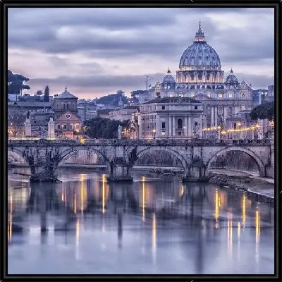 Река и мост в Риме