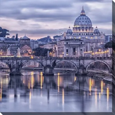 Река и мост в Риме