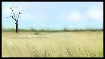 Картина Голое дерево в поле