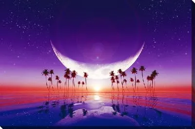 Постер Затмение над тропическим островом