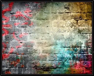 Картина Цветная кирпичная стена №2