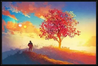 Картина Странник и дерево