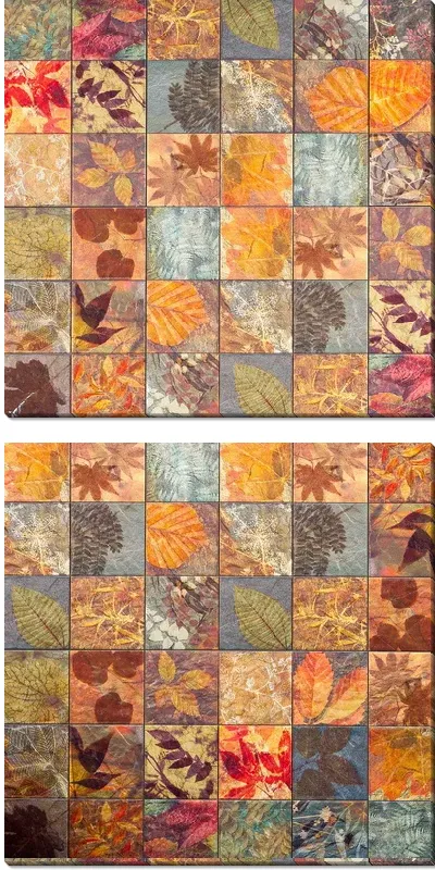 Модульная картина Коллаж с дистьями