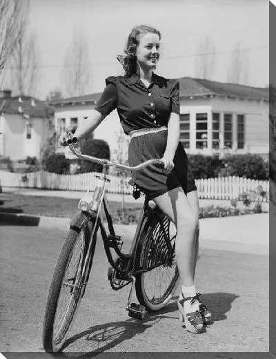 Постер Девушка на велосипеде №2
