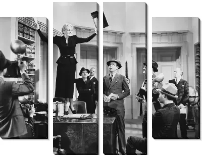 Модульная картина Девушка на столе