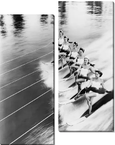 Модульная картина Девушки на водных лыжах