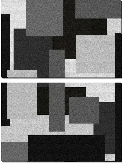 Модульная картина Черно-белая абстракция №2