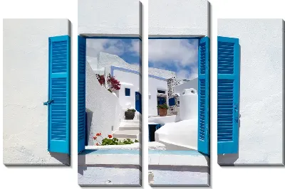 Модульная картина Окно в Греции