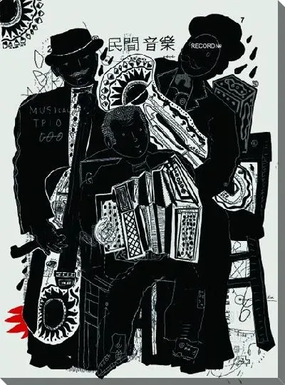 Картина маслом Музыканты №2