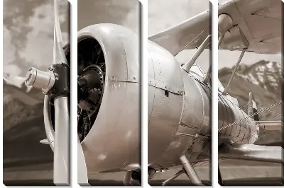 Модульная картина Ретро-самолёт №2
