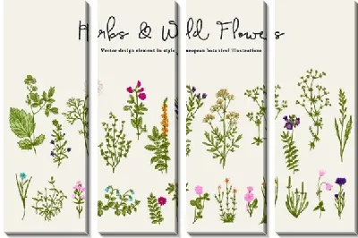 Модульная картина Цветы №80