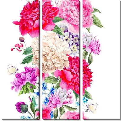 Модульная картина Пионы №7