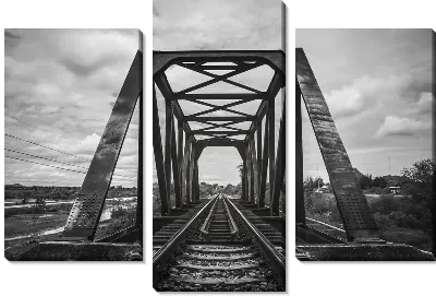Модульная картина Железнодорожный мост