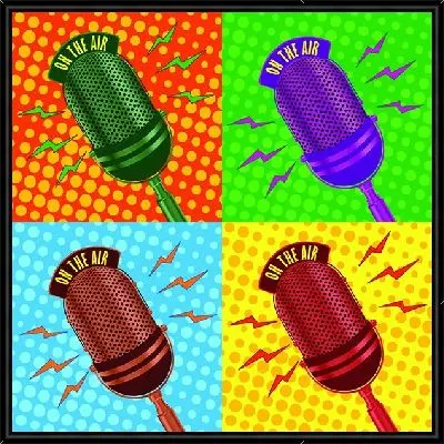 Картина Ретро-микрофон в стиле поп-арт