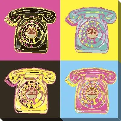 Постер Телефон в стиле поп-арт