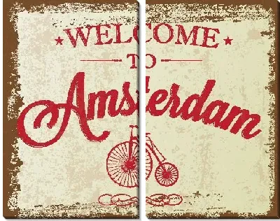 Модульная картина Добро пожаловать в Амстердам