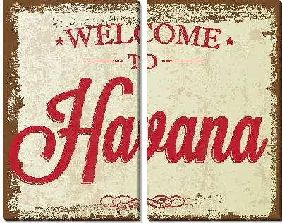 Модульная картина Добро пожаловать в Гавану