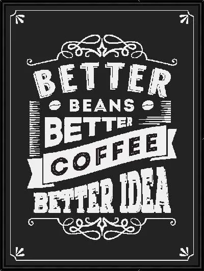Картина Лучшие зерна, лучший кофе, лучшая идея