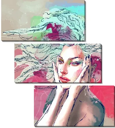 Девушка с декоративной прической