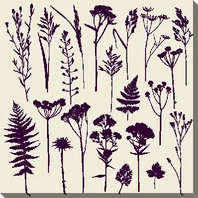 Картина маслом Травы и цветы