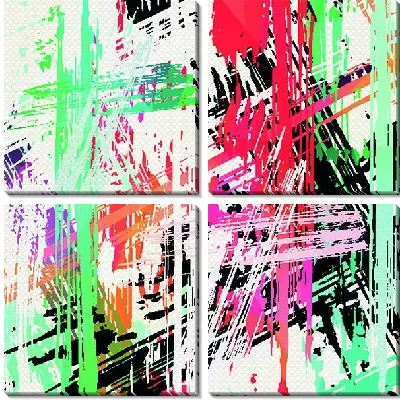 Модульная картина Абстрактные линии №2