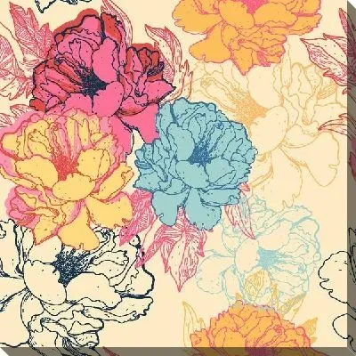 Картина маслом Эскизы пионов