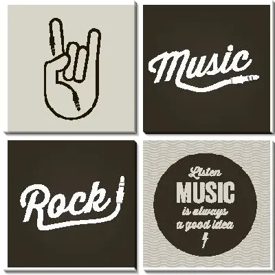 Модульная картина Рок музыка