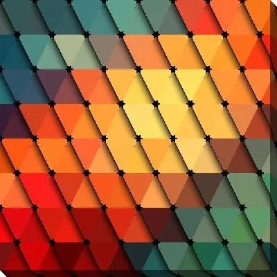 Картина маслом Абстракция с треугольниками